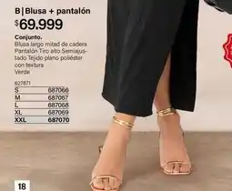 Loguin Textura - blusa + pantalón oferta