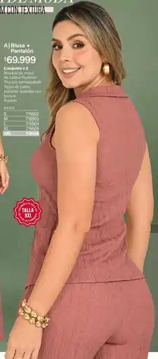 Loguin Textura - blusa + pantalón oferta