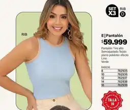Loguin Pantalón tiro alto semiajustado oferta
