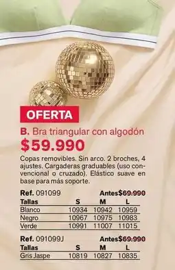 Leonisa Arco - b. bra triangular con algodón oferta