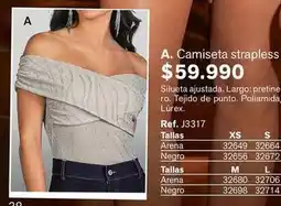 Leonisa Xs - camiseta strapless oferta