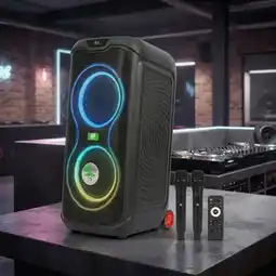 Falabella Parlante Bluetooth Dipaoer DP-2613 Con Karaoke 2 Micrófonos LED oferta