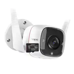 Falabella Cámara Seguridad Exterior TP-Link Tapo C310 Wi-Fi 2K 3MP Visión Nocturna 30m IP66 + Micro SD 64GB oferta