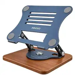 Falabella Soporte Laptop Profesional Ajustable Base Giratoria 360 Madera Hasta 10Kg oferta