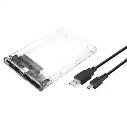 Falabella Caja Externa Disco Hdd O Ssd Sata 2.5 A Usb 2.0 Transparente oferta
