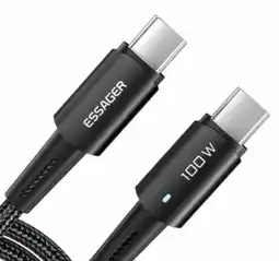 Falabella Cable Essager Tipo C a Tipo C Trenzado Negro 0,25 oferta