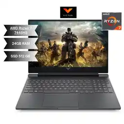 Falabella PORTATIL GAMER VICTUS 15, AMD RYZEN 7 7445HS, 24GB RAM, 512GB SSD, 15.6 FHD, WINDOWS 11 HOME oferta