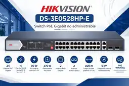 Falabella Switch PoE DS-3E0528HP-E 24 Puertos Gigabit Hi-PoE 370 W Largo Alcance 300 m oferta