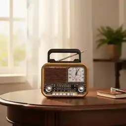 Falabella Radio Portatil Retro Bluetooth Am Fm Con Reloj USB SD oferta