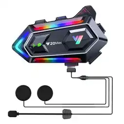 Falabella Intercomunicador Casco Moto Llamada Bluetooth Kr-m2 Luz Rgb oferta