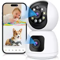 Falabella Cámara De Seguridad Interiores De Doble Lente 5G 2MP X2 WiFi oferta