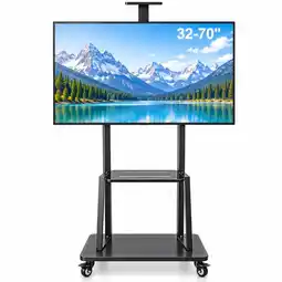 Falabella Soporte De Pedestal Para TV Movil Fijo De 32 A 70 Con Bandejas oferta