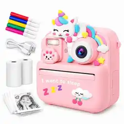 Falabella Cámara Digital Instantánea Infantil Rosada Para Niños Y Niñas Fotográfica Portátil Para Fotos oferta