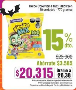Alkosto Colombina - dulce mix halloween oferta