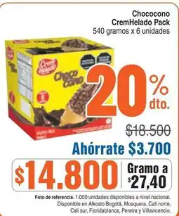 Alkosto Nacional - chococolo cremhelado pack oferta