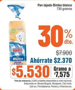 Alkosto Bimbo - pan tajado blanco oferta