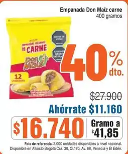 Alkosto Nacional - empanada don maíz carne oferta