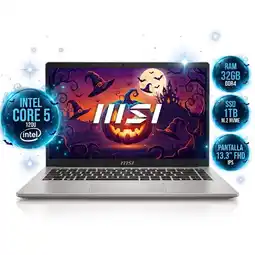 Falabella MODERN 13 F13MG-097XCO INTEL CORE 5 120U, DDR4 32GB, SSD 1TB, PANTALLA 13.3 FHD IPS, PLATEADO oferta