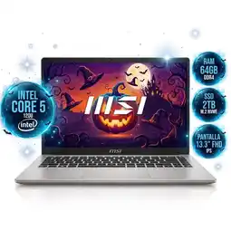Falabella MSI MODERN 13 F13MG-097XCO INTEL CORE 5 120U, DDR4 64GB, SSD 2TB, PANTALLA 13.3" FHD IPS, PLATEADO oferta