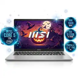 Falabella MODERN 13 F13MG-097XCO INTEL CORE 5 120U, DDR4 16GB, SSD 512GB, PANTALLA 13.3 FHD IPS, PLATEADO oferta