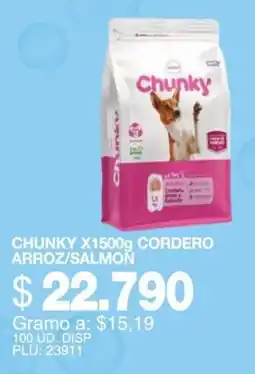 Mercar Chunky x1500g cordero arroz/salmon oferta