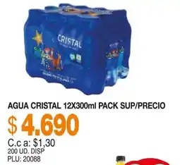 Mercar Agua cristal 12x300ml pack oferta