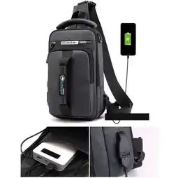 Falabella Bolso Cruzado Usb Impermeable Antirrobo Urbano Viaje Oficina oferta