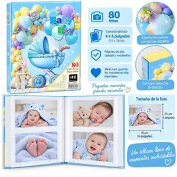 Falabella Álbum Para Bebé Niña 80 Fotos De 10 X 15 Cm Azul oferta