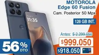 Motorola - edge 60 fusion cam. posterior 50 mpx