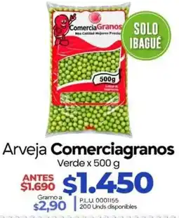 Supermercados Surtiplaza Arveja Comerciagranos oferta