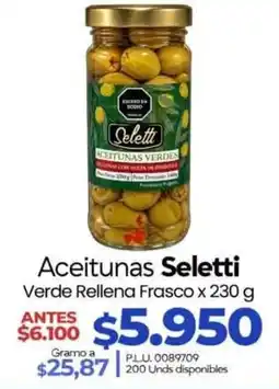 Supermercados Surtiplaza Aceitunas Seletti Verde Rellena oferta
