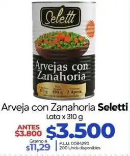 Supermercados Surtiplaza Seletti Arveja con Zanahoria oferta