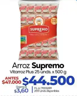 Supermercados Surtiplaza Arroz Supremo oferta