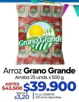 Supermercados Surtiplaza Arroz Grano Grande oferta