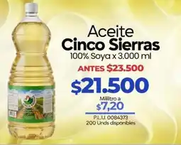 Supermercados Surtiplaza Aceite Cinco Sierras oferta