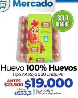 Supermercados Surtiplaza Huevo 100% Huevos oferta