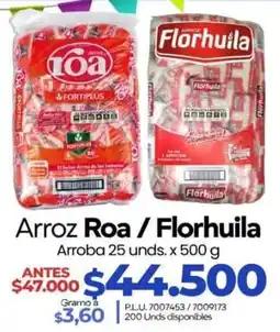 Supermercados Surtiplaza Arroz Roa / Florhuila oferta
