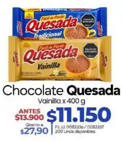 Supermercados Surtiplaza Quesada Chocolate Vainilla oferta