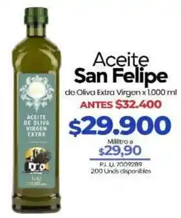 Supermercados Surtiplaza Aceite San Felipe de Oliva Extra Virgen oferta