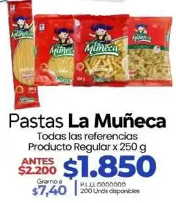 Supermercados Surtiplaza Pastas La Muñeca oferta