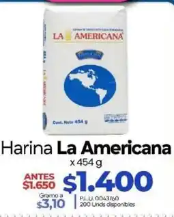 Supermercados Surtiplaza Harina La Americana oferta