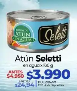 Supermercados Surtiplaza Selett Atún en agua oferta