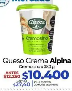 Supermercados Surtiplaza Queso Crema Alpina oferta