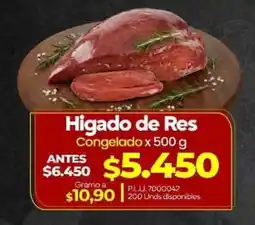 Supermercados Surtiplaza Higado de Res oferta