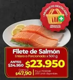 Supermercados Surtiplaza Filete de Salmón oferta