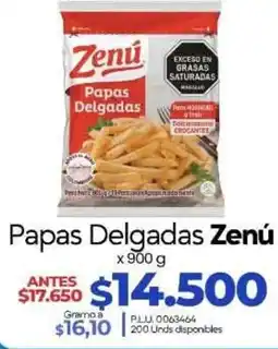 Supermercados Surtiplaza Zenú Papas Delgadas oferta
