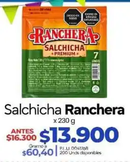 Supermercados Surtiplaza Salchicha Ranchera oferta