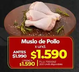 Supermercados Surtiplaza Muslo de Pollo oferta