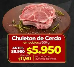 Supermercados Surtiplaza Chuleton de Cerdo oferta