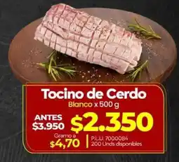 Supermercados Surtiplaza Tocino de Cerdo Blanco oferta